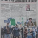 En images - Manifestation pour le français devant Air Canada